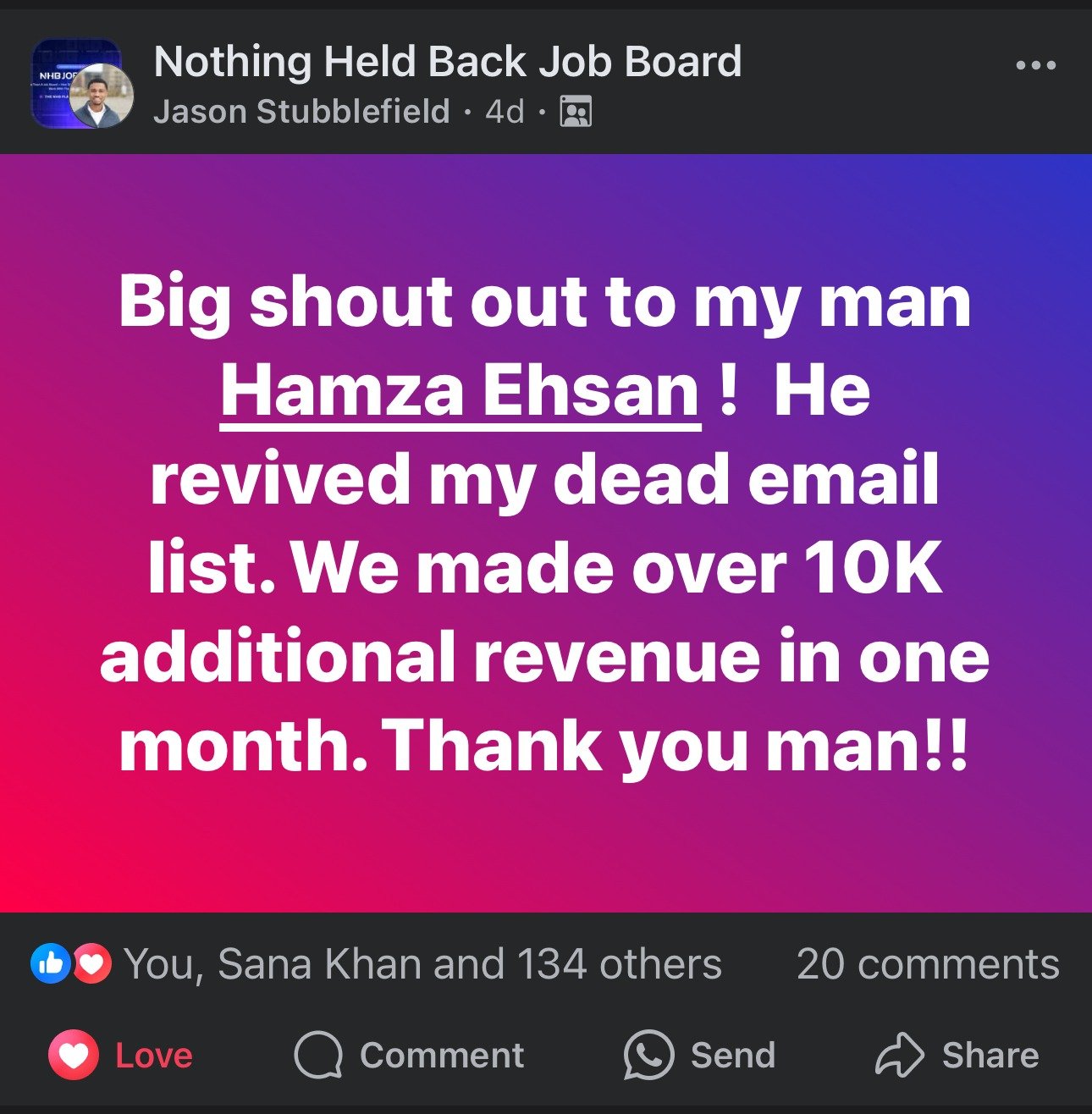 Testimonial from Jason Stubblefield